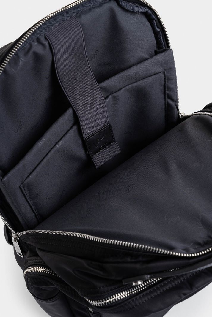 Vélez Morral Púrpura De Lona Para Mujer Manija Cuero Negro-4
