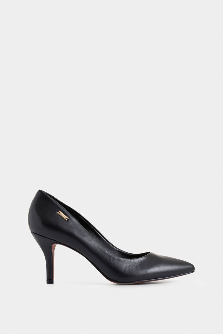 Velez Zapato Taco Atanasova Cuero Mujer Stiletto Negro