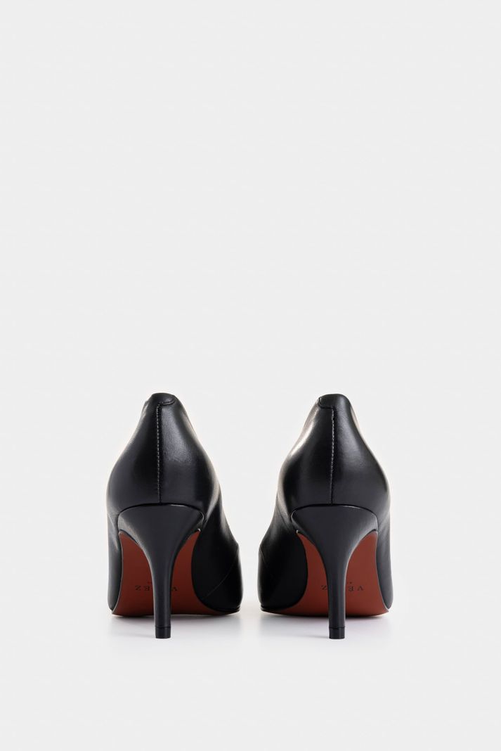 Vélez Tacos Atanasova De Cuero Para Mujer Stiletto Negro-2