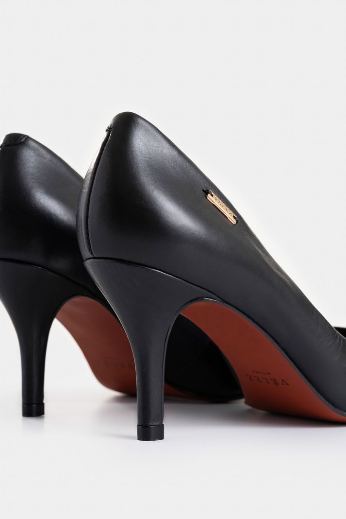 Vélez Tacos Atanasova De Cuero Para Mujer Stiletto Negro-4