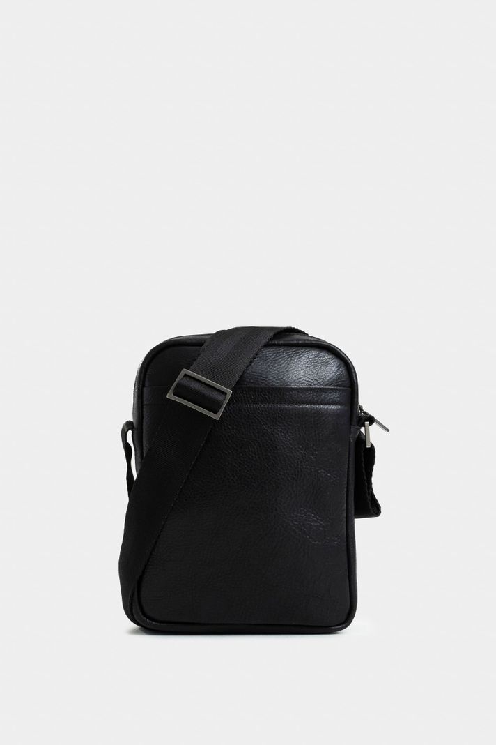 Vélez Manos Libres Grecia De Cuero Para Hombre Vintage Negro-2