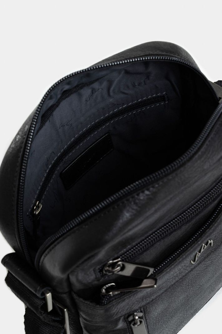 Vélez Manos Libres Grecia De Cuero Para Hombre Vintage Negro-4