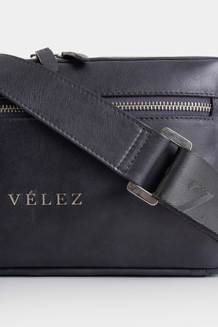 Vélez Manos Libres Cassat 2 De Cuero Para Hombre Efecto Gris-3