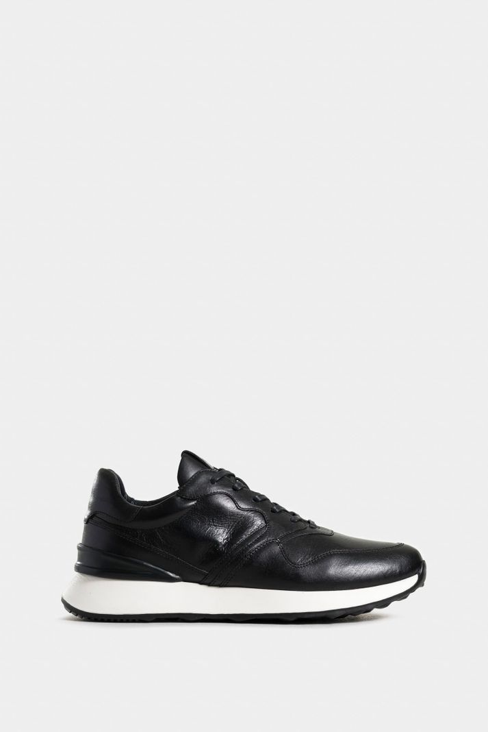 Vélez Tenis Cooper 3 De Cuero Para Hombre Spoiler Negro-0