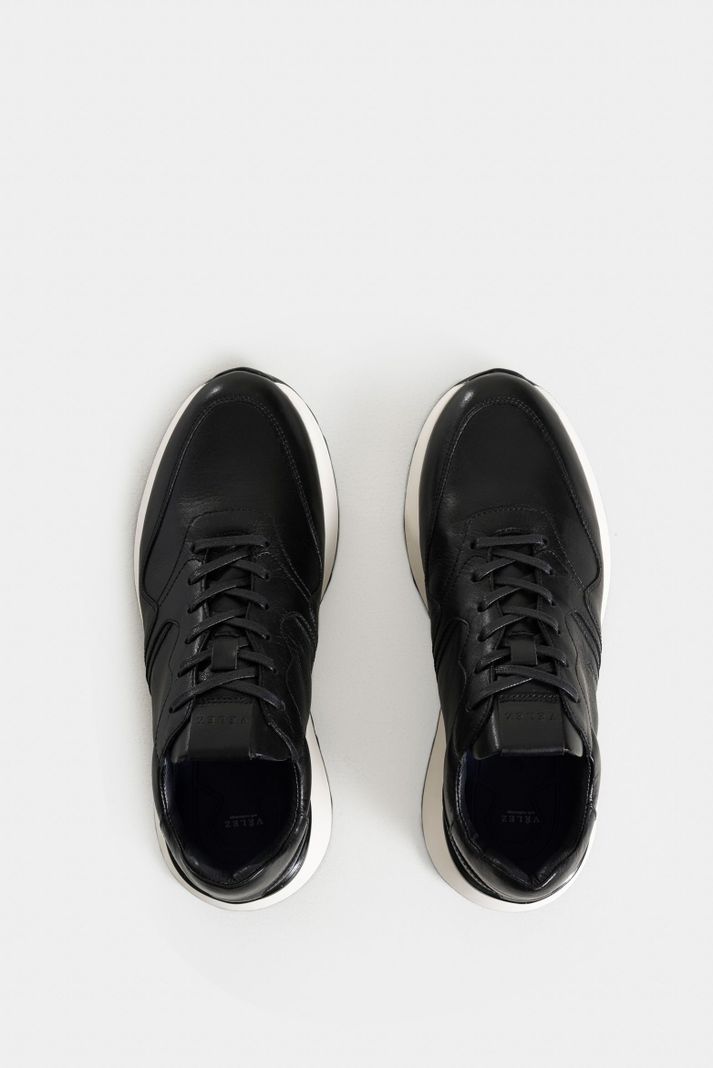 Vélez Tenis Cooper 3 De Cuero Para Hombre Spoiler Negro-3