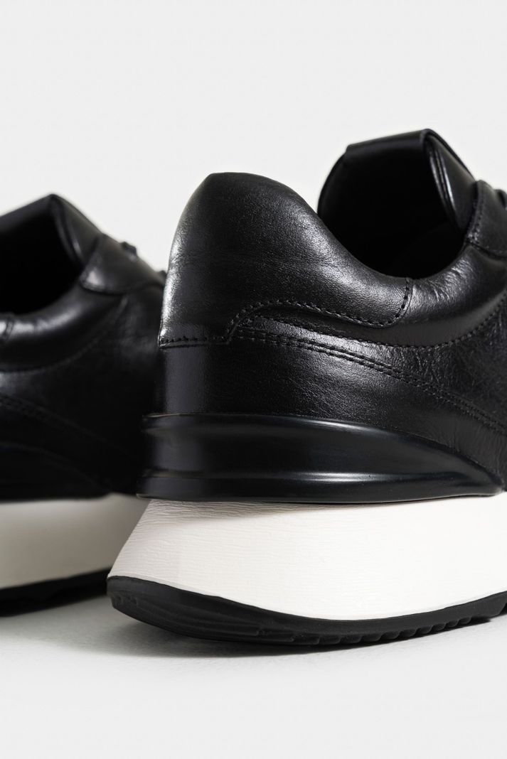 Vélez Tenis Cooper 3 De Cuero Para Hombre Spoiler Negro-4