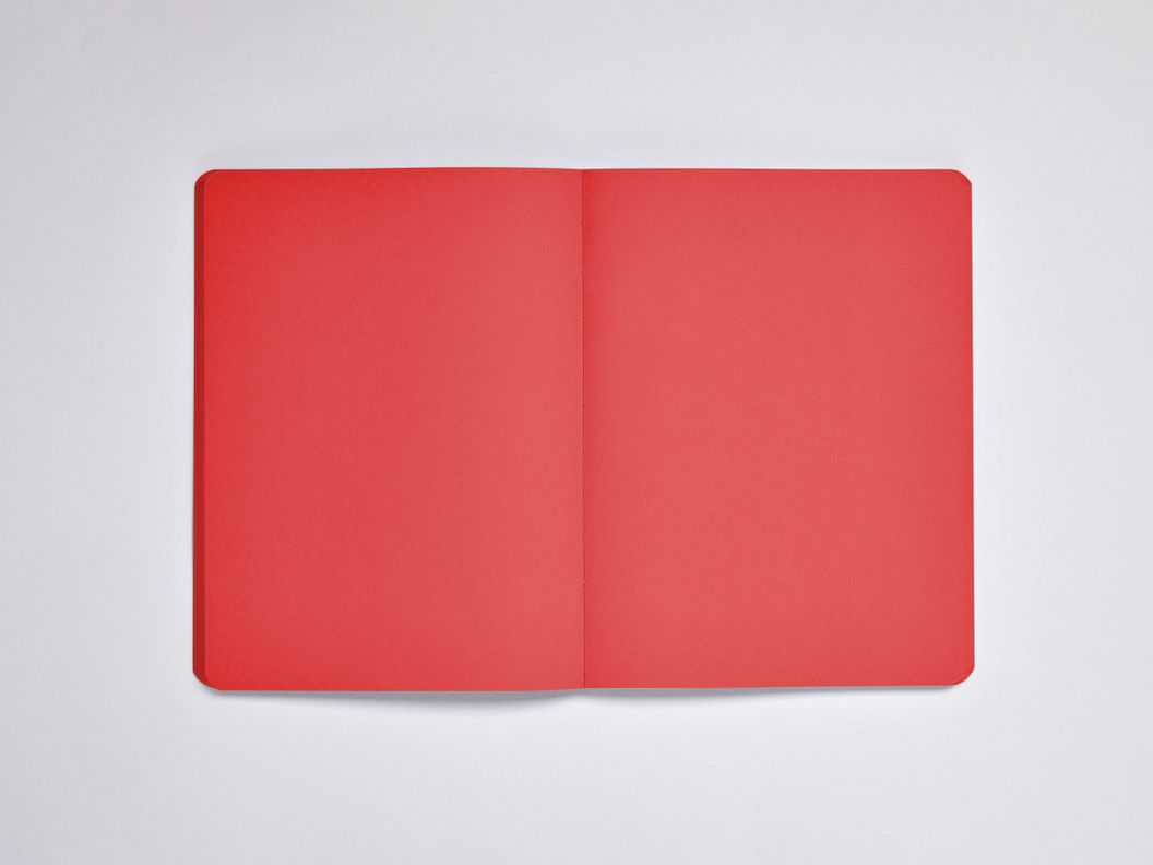 Cuaderno Not White Rojo Nuuna 176 páginas Banda Elástica Lápiz Gel Cubierta Cuero Reciclado-3
