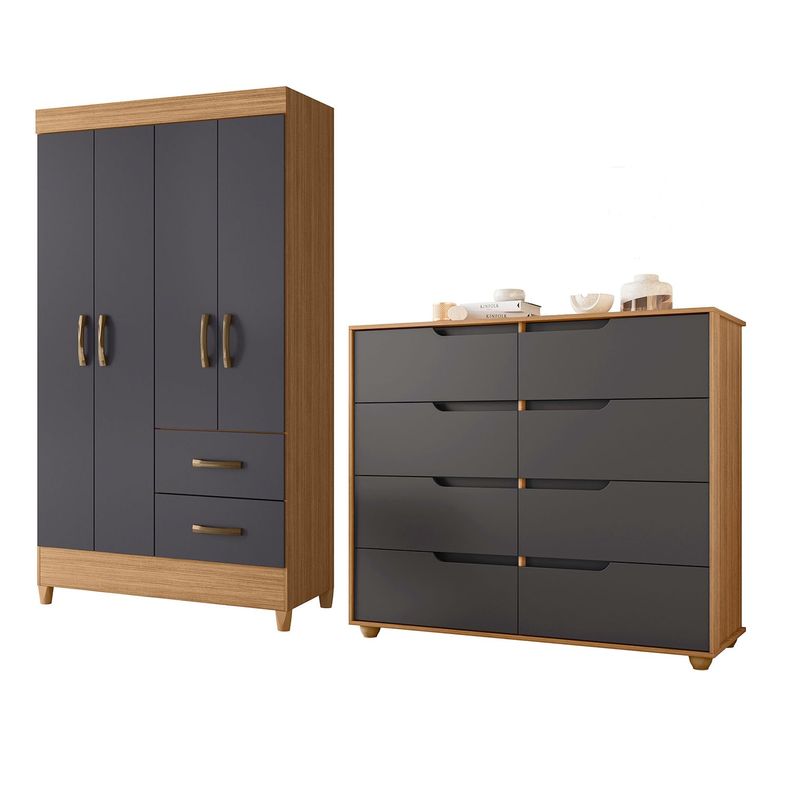 COMBO CLOSET 6P+COMODA 4C GRAP -0