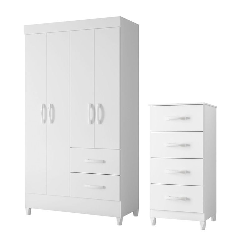 COMBO CLOSET 4P + COMODA 4C WT -0