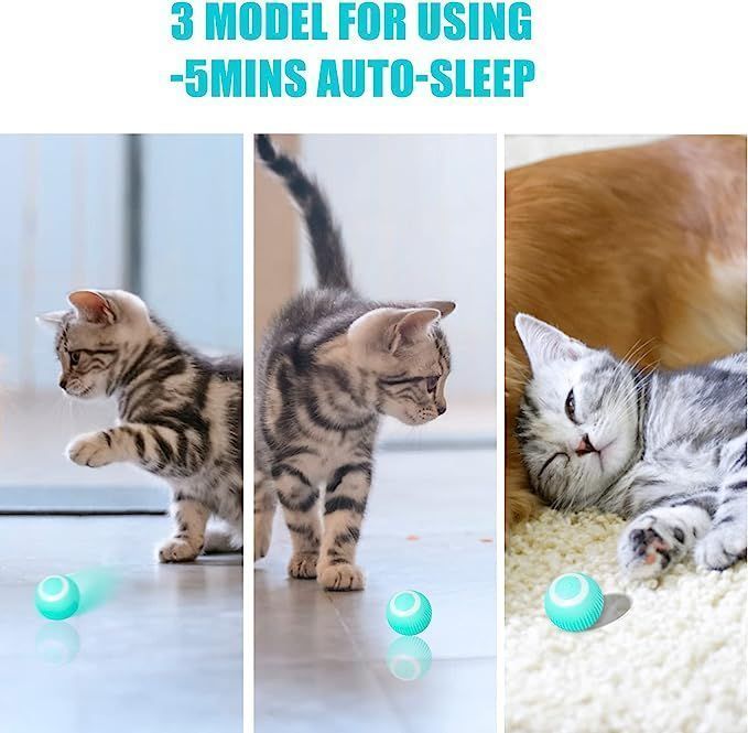Pelota para Gatos Inteligente - Celeste-4