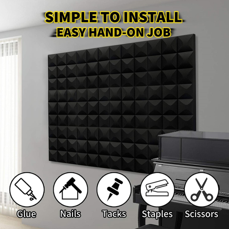 Espuma Panel Acústico Forma Rombo AutoAdhesivo Pack X12-6