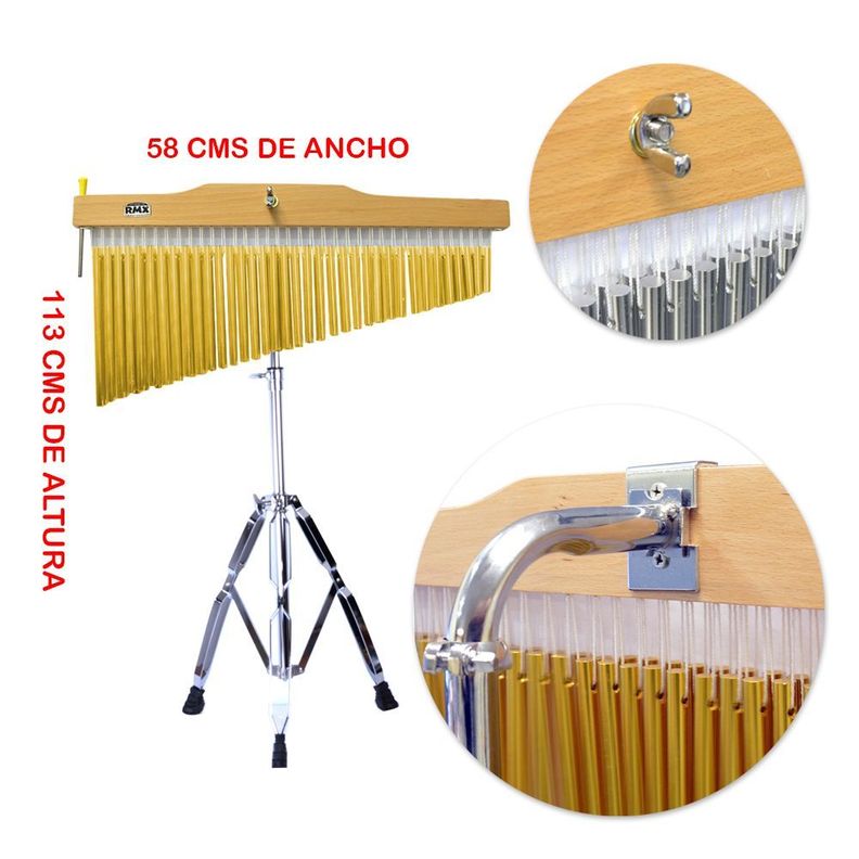 CHIME 72 NOTAS COLOR BRONCE CON ATRIL FL-72 D/B RMX-1