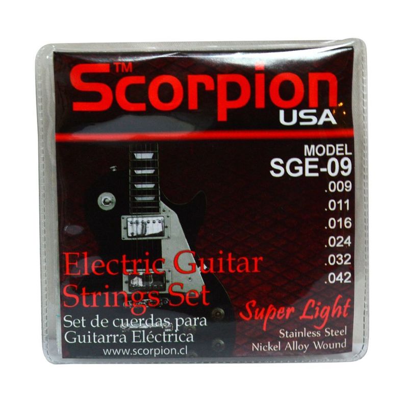 SET DE CUERDAS PARA GUITARRA ELECTRICA MOD.SGE-09 SCORPION-0