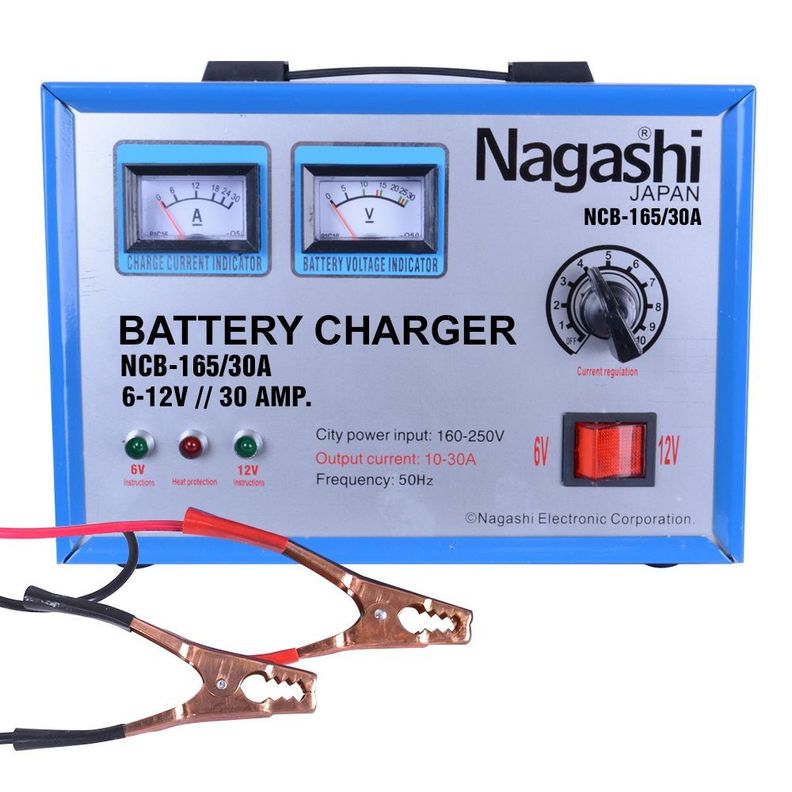 CARGADOR DE BATERIAS 6-12 VOTLS 30AMP MOD.NCB-165/30A-2