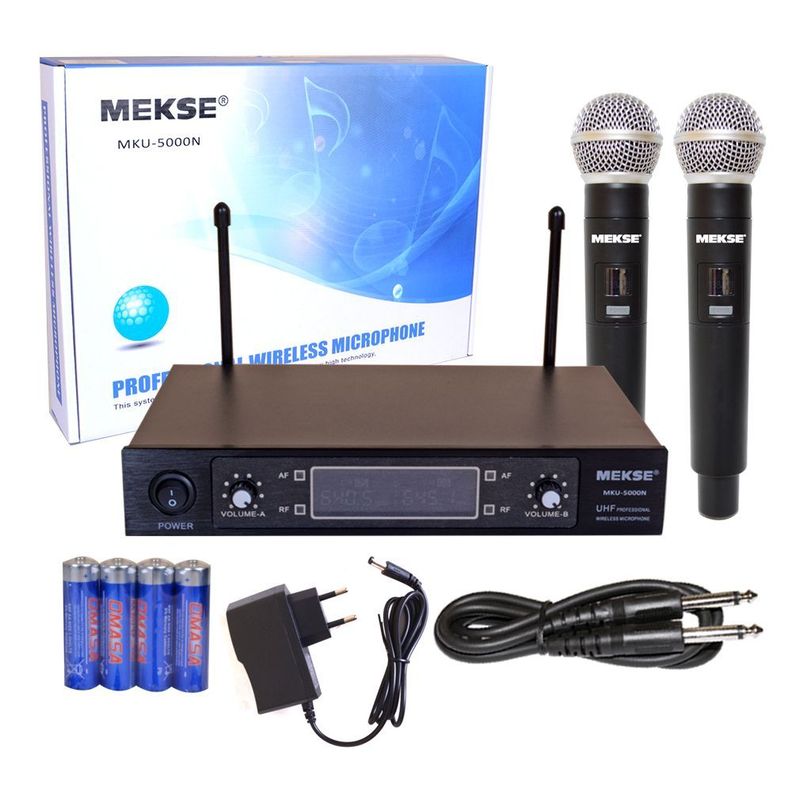 MICROFONO INALAMBRICO DE MANO DOBLE UHF/FQ VAR. MEKSE MKU-5000N-0