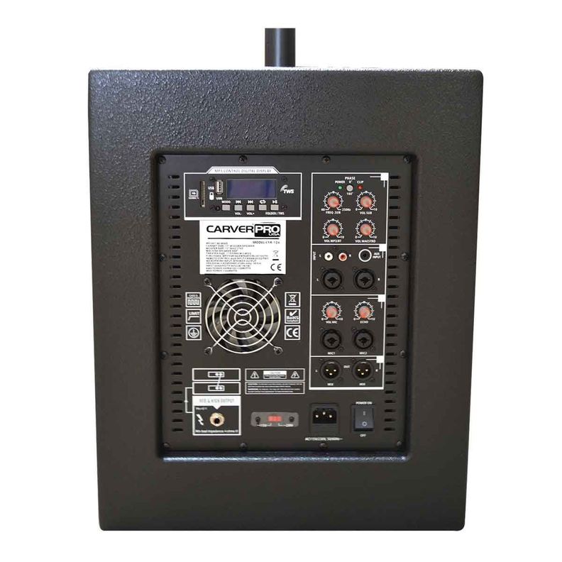 SISTEMA ARRAY SUB12+4 SATS 550W RMS 1500W MAX C/ATRIL CARVERPRO-2