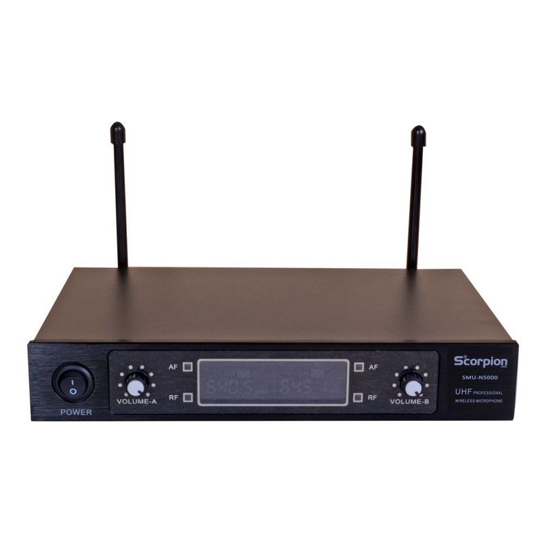 MICROFONO INALAMBRICO DE MANO DOBLE UHF/FQ VAR.SCORPION SMU-N5000-1