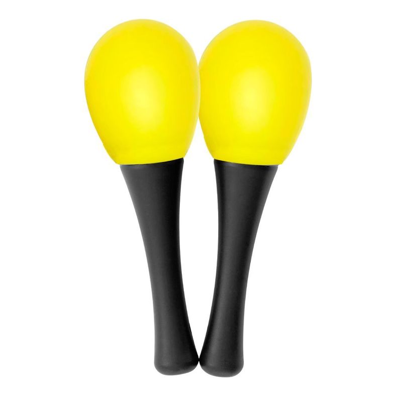 PAR DE SONORAS - MARACAS PARA NIÑOS, ESCUELAS 13X4 COLOR AMARILLO RMX SRK-134 AMARILLO-0