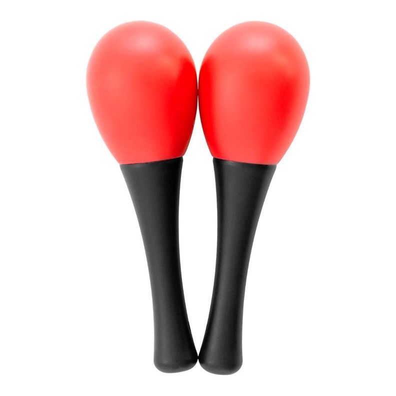 PAR DE SONORAS - MARACAS PARA NIÑOS, ESCUELAS 13X4 COLOR ROJO RMX SRK-134 ROJA-0