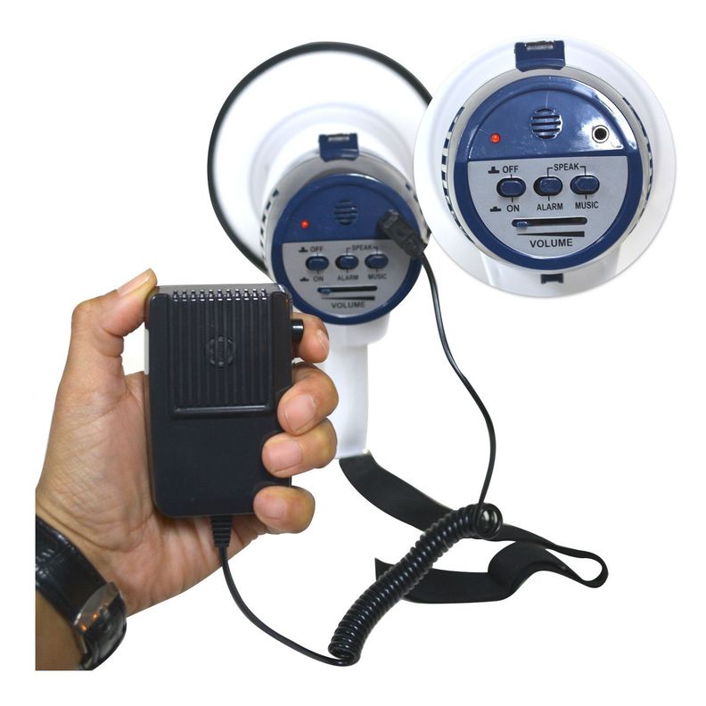 MEGAFONO 20W CON SIRENA Y MICROFONO PVY-110A POLYVOX-2