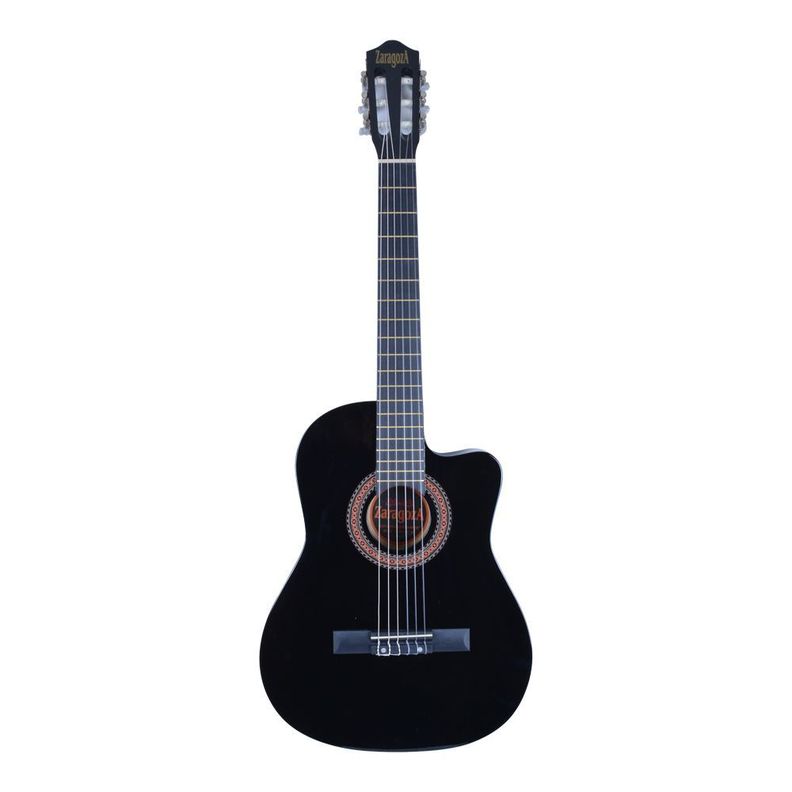 GUITARRA CUTAWAY 39 CUERDAS NYLON NEGRA ZARAGOZA-0