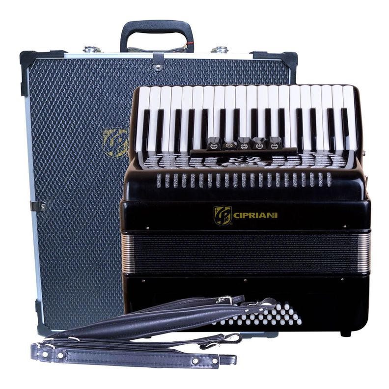 ACORDEON 48 BAJOS 5 REGISTROS NEGRA CPA-48-5NR CIPRIANI-0