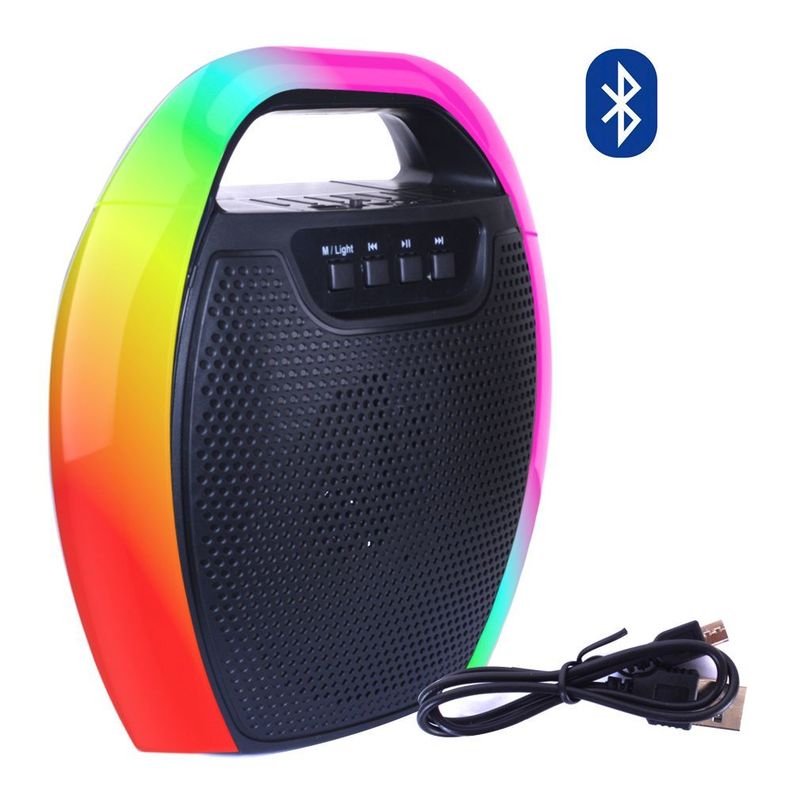 Parlante Portatil Negro Pulgadas Bluetooth/mp3/fm/led-3