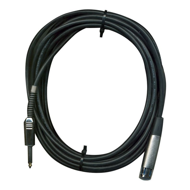 CABLE PARA MICROFONO A3F-PLUG 6.3MM 6MT/20FT C-222 SCORPION-0