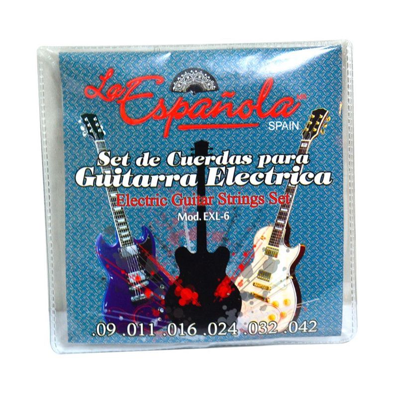 SET DE CUERDAS PARA GUITARRA ELECTRICA MOD.EXL-6 LA ESPAÑOLA-0