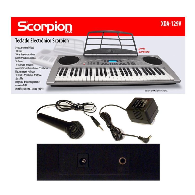 TECLADO 54 TECLAS MOD.XDA-129V SCORPION-1