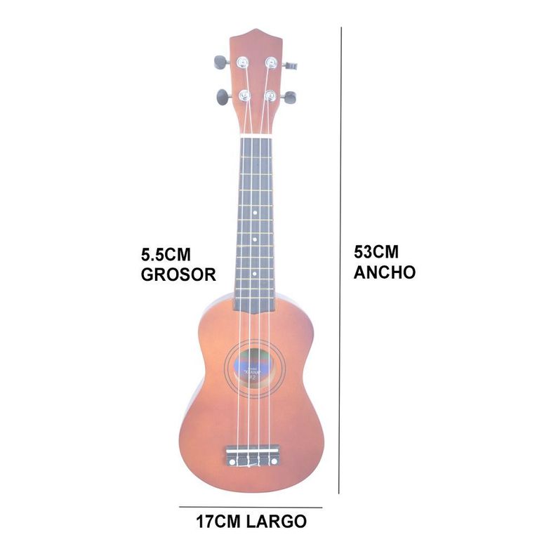 UKELELE NATURAL OSCURO MOD.KEANA 2 CON FUNDA SCORPION-2