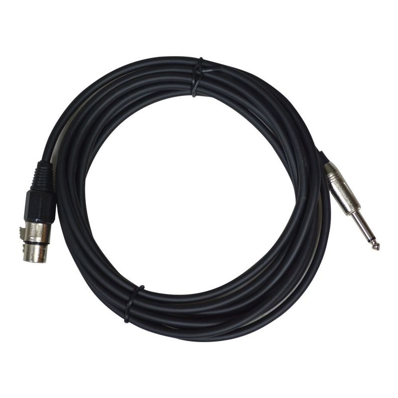 CABLE PARA MICROFONO A3F-PLUG 6.3MM ECO 15FT-0
