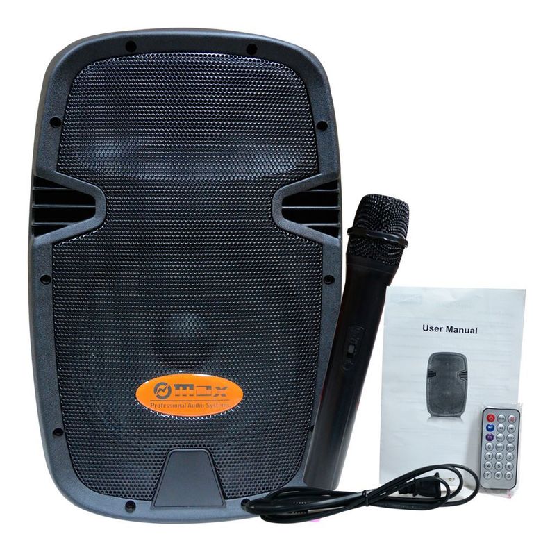 CAJA PORTATIL RECARGABLE 8 PULGADAS BT MP3 FM 50W RMS-0