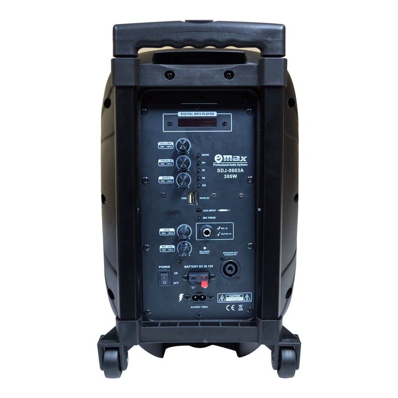 CAJA PORTATIL RECARGABLE 8 PULGADAS BT MP3 FM 50W RMS-4