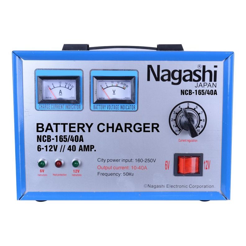 CARGADOR DE BATERIAS 6-12 VOTLS 40AMP MOD.NCB-165/40A