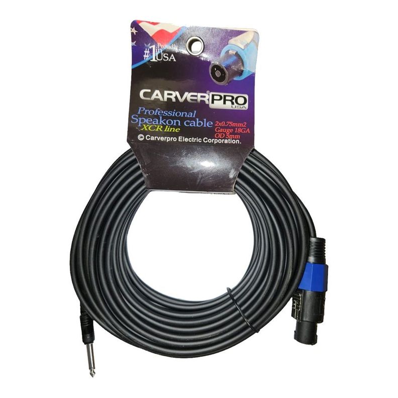 CABLE MACHO SPEAKON A PLUG 6.3 / 15MT XCR-15MT CARVERPRO-0