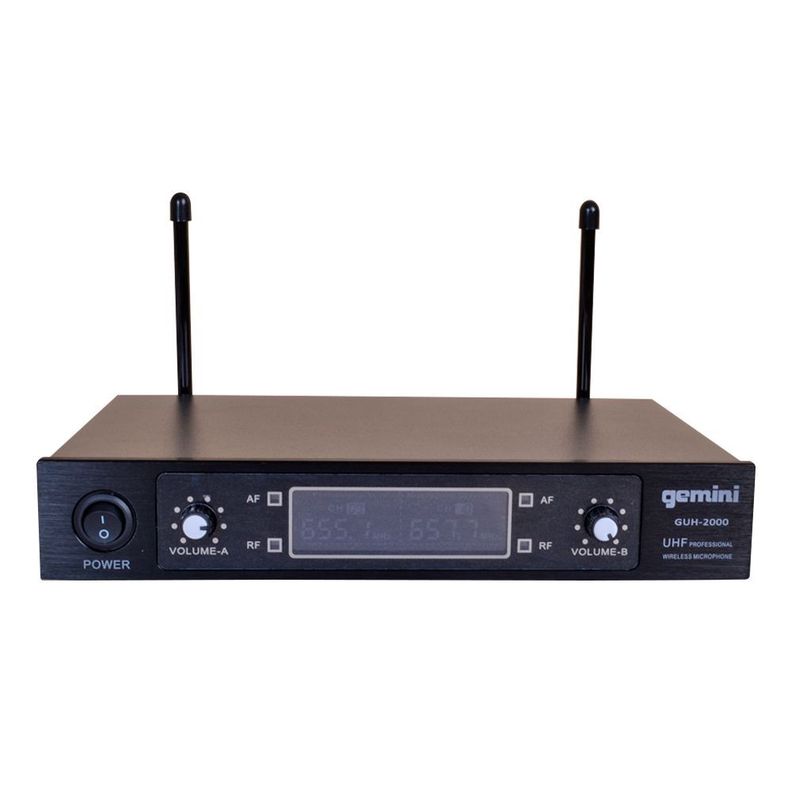 MICROFONO INALAMBRICO DE MANO DOBLE UHF/FQ VARIABLE GUH-2000 GEMINI-1