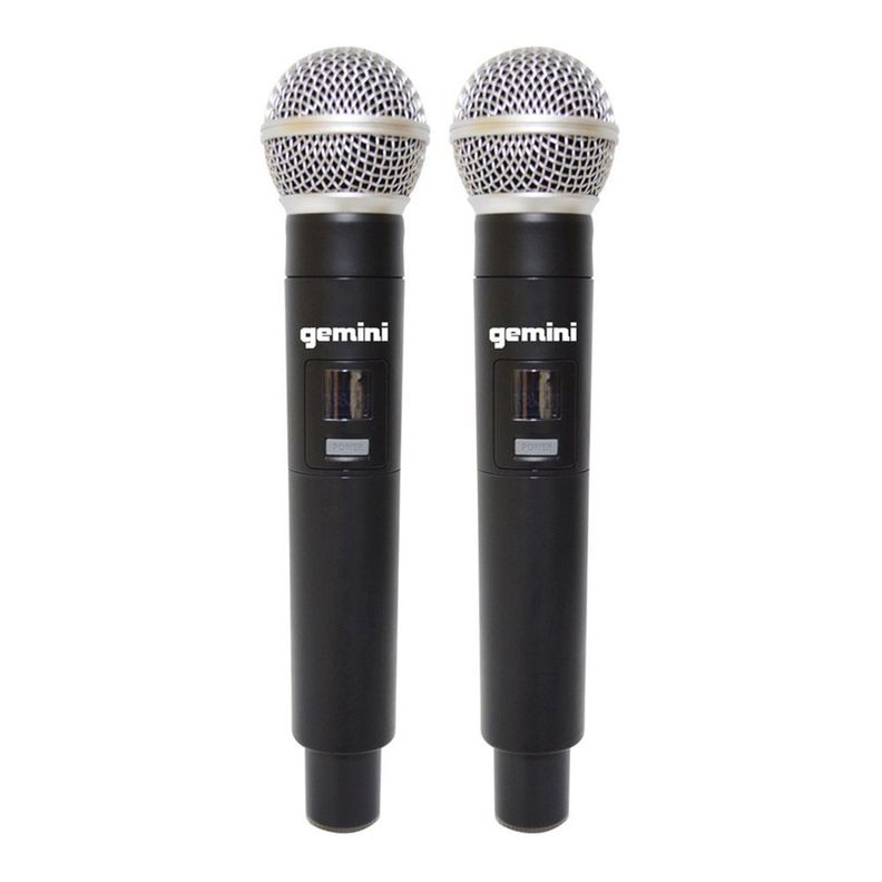 MICROFONO INALAMBRICO DE MANO DOBLE UHF/FQ VARIABLE GUH-2000 GEMINI-2