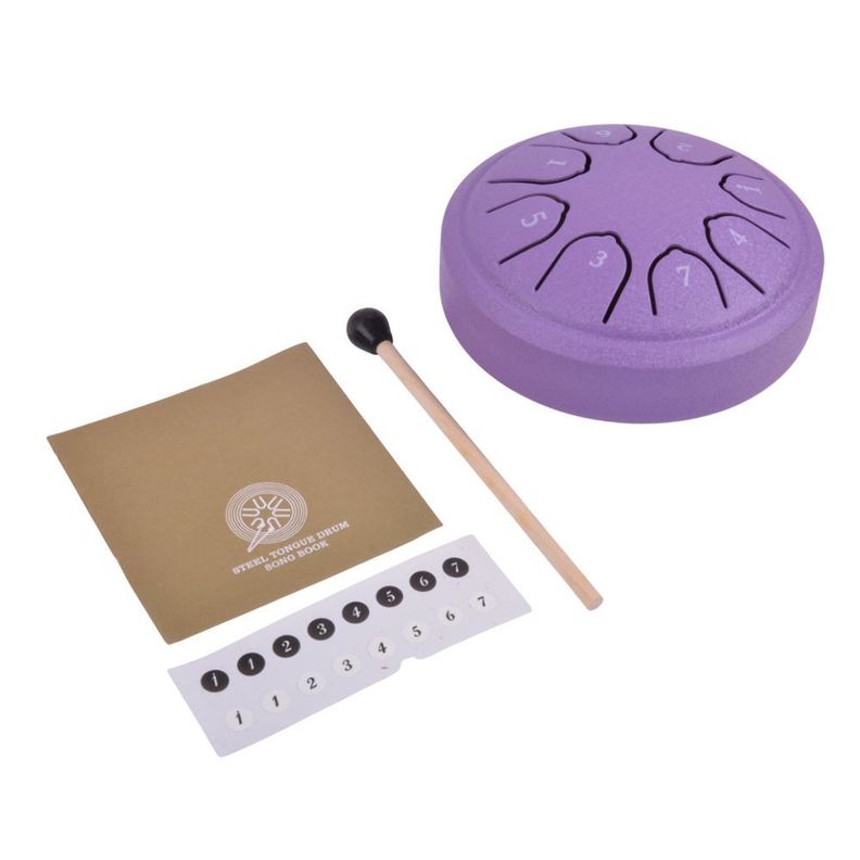 TAMBOR DE ACERO 4 5 PULGADAS 8 TONOS MEDITACION YOGA RMX STD 8 Lila