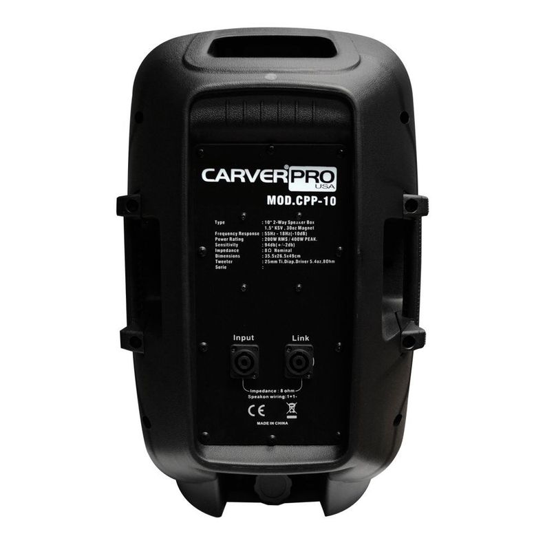 CAJA  ACUSTICA PASIVA 2 VIAS 10" 500W MAX CARVERPRO-1
