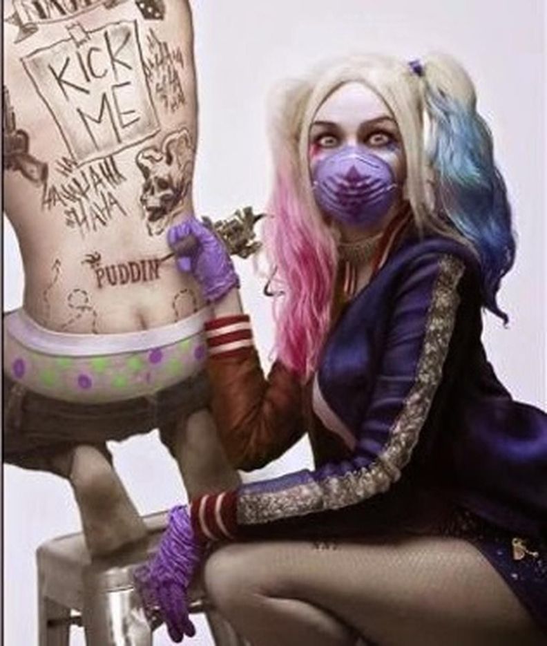 Tatoo Harley Quinn - Cosplay - Disfraz - Versión 3 - Grande-3