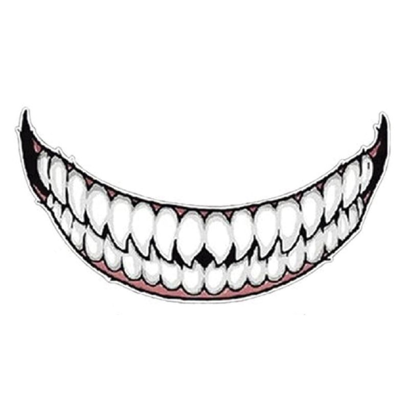 1 Sticker Casco Moto - Venom - Sonrisa - Pequeña-0