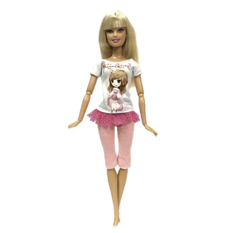 Ropa para Muñeca - Buzo Rosado con Celeste-2