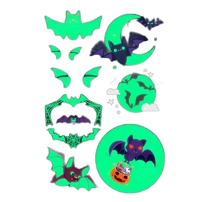 Tatuaje Fluorescente Murcielagos Y020 Negro