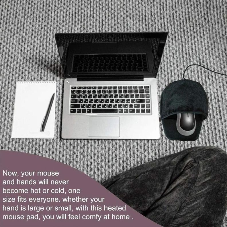 Alfombrilla mouse pad con calefacción - Rosada-3