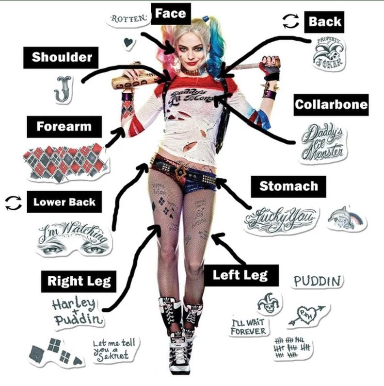 Tatoo Harley Quinn - Cosplay - Disfraz - Versión 2 - Grande-2
