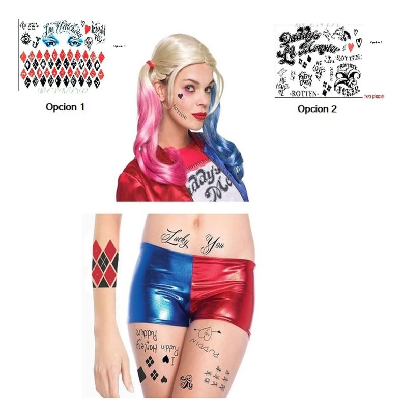 Tatoo Harley Quinn - Cosplay - Disfraz - Versión 1 - Pequeño-2