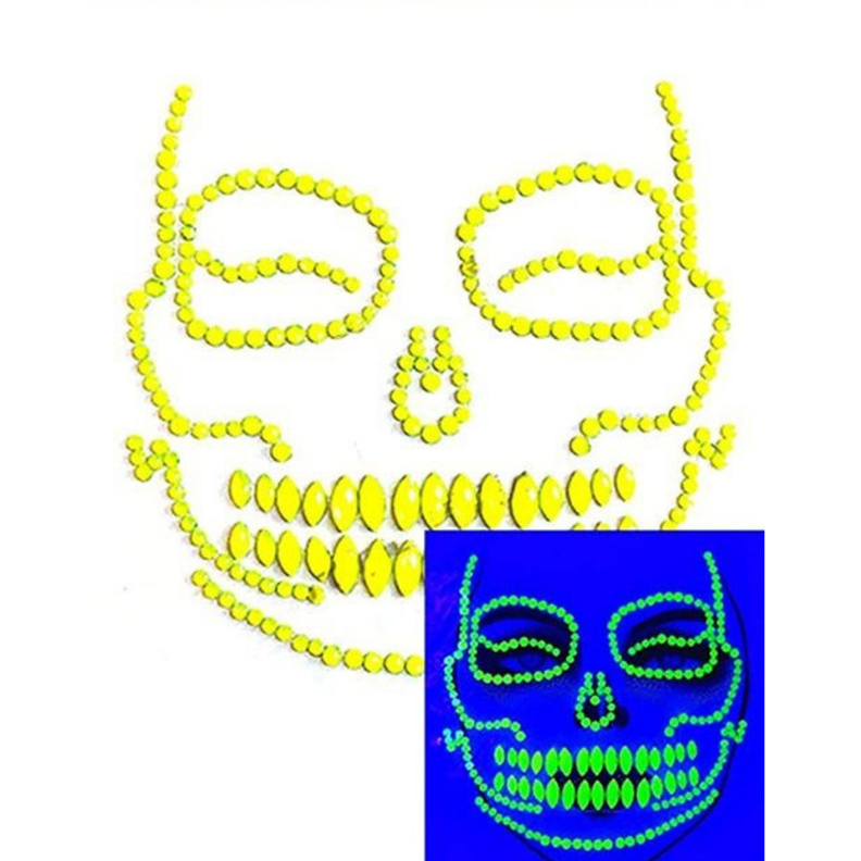 Tatoo - Catrina - Fluorecente - Cristales-1