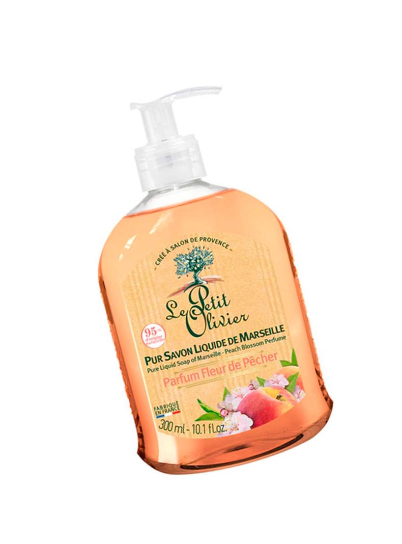 Jabon Liquido Marsella Flor Durazno 300ml Le Petit Olivier-1