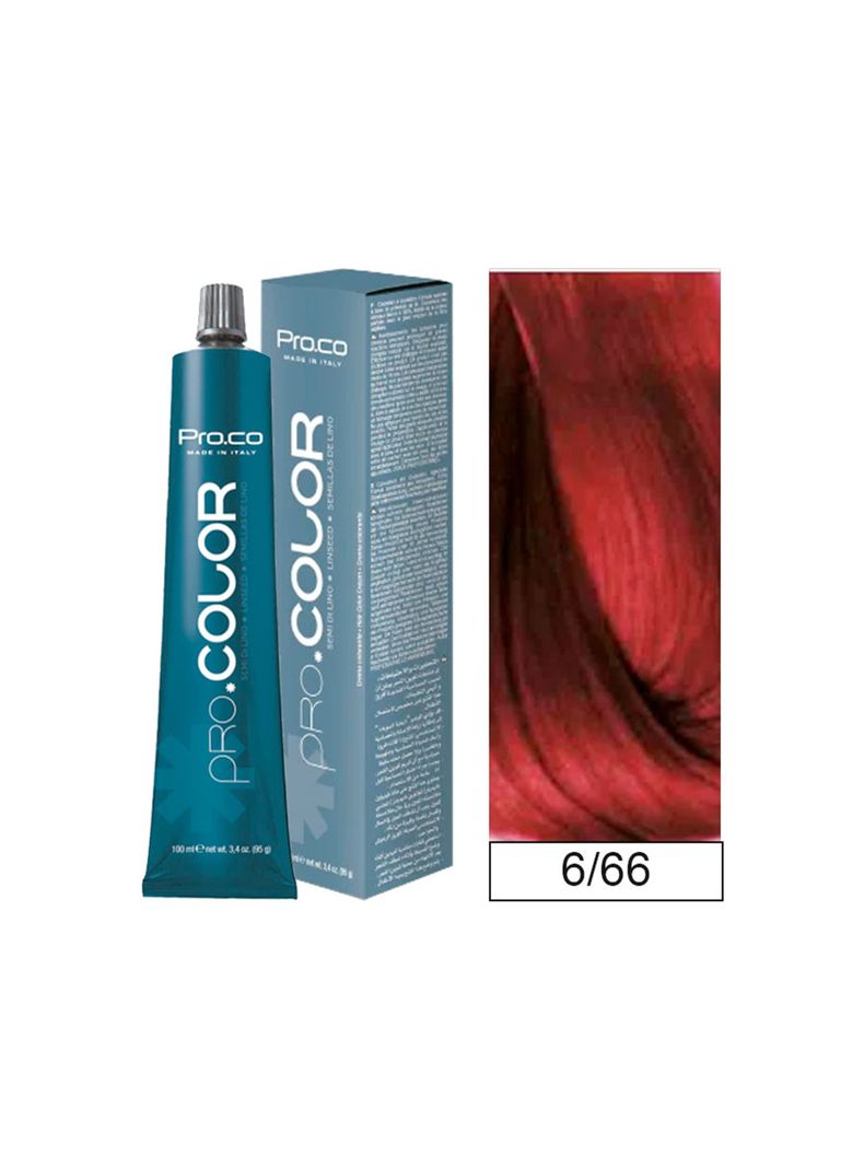 Tintura Permanente Pro.color BBcos  6/66 Rubio Oscuro Rojo Intenso 100ml-0